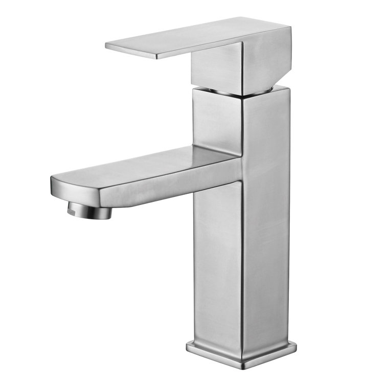 Brushed Nickel Single Handle Bathroom Faucet