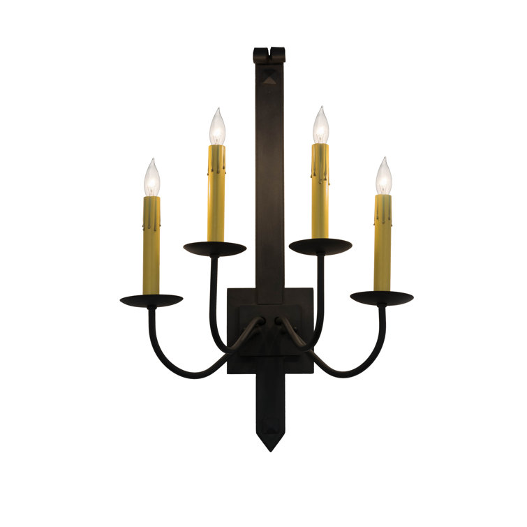 Costello Black 24" Dimmable 4-Light Wall Sconce