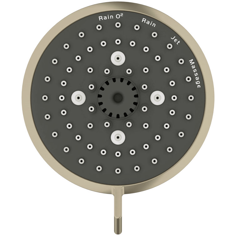 Tempesta Cosmopolitan Brushed Nickel 4-in Multi-Spray Shower Head