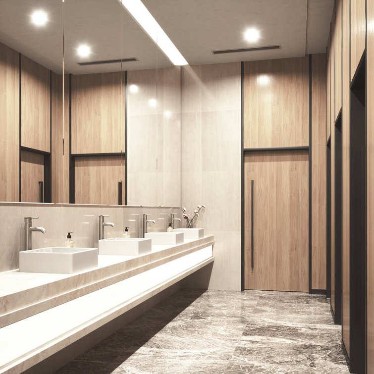 Matte White Stone Square Vessel Bathroom Sink