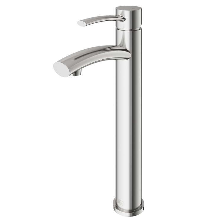 Elegant Brushed Nickel Single-Hole Vessel Bathroom Faucet