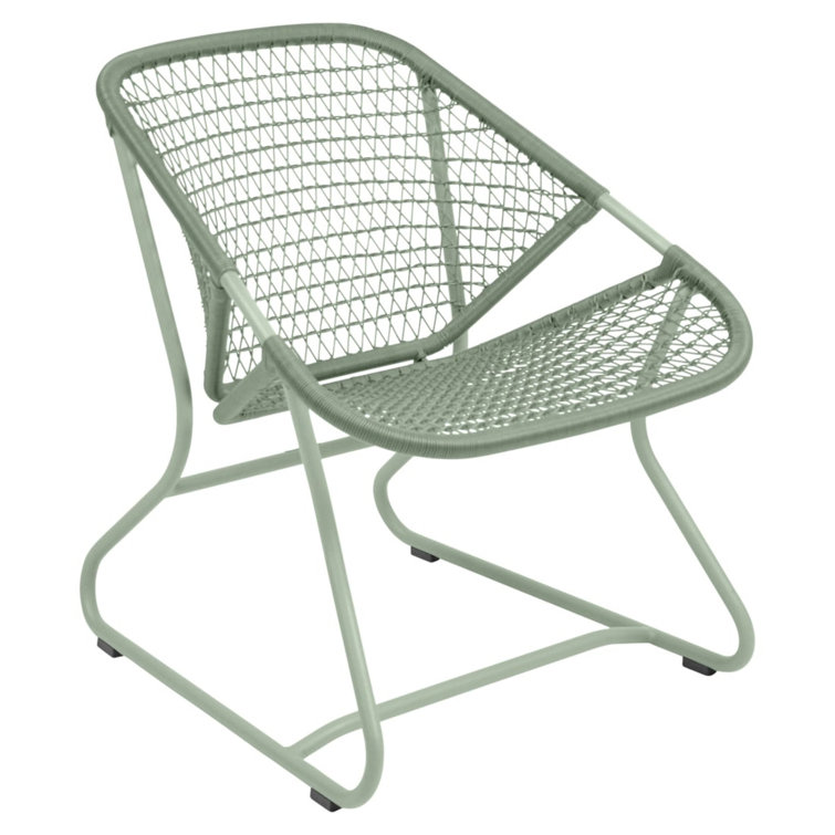 Sofia Sixties Liquorice Wicker & Aluminum Outdoor Dining Armchair