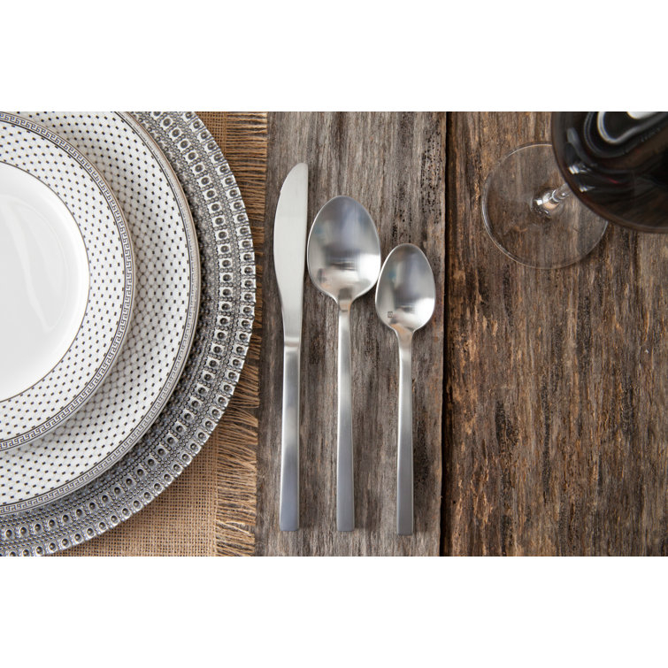 Arezzo Brushed Silver Stainless Steel Soup Fork