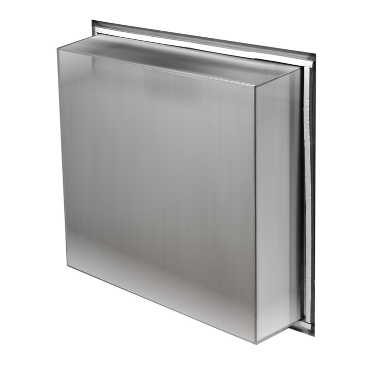 16" Polished Stainless Steel Square Shower Niche
