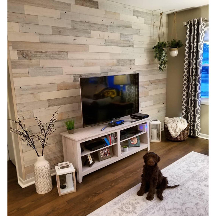 Coastal White Reclaimed Wood Peel & Stick Wall Planks