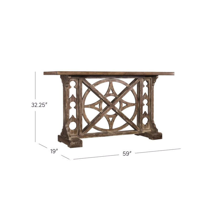 Rafferty 59'' Brown Wood Rectangular Console Table