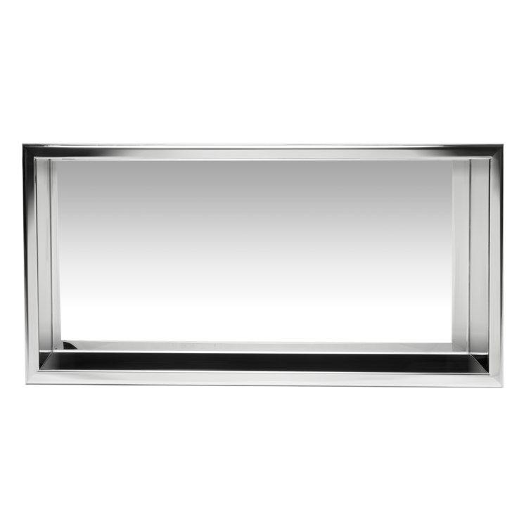 Polished Stainless Steel Horizontal Shower Niche Shelf