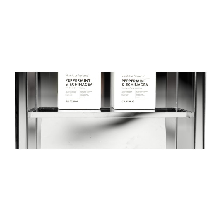 Polished Stainless Steel Double Shelf Shower Niche