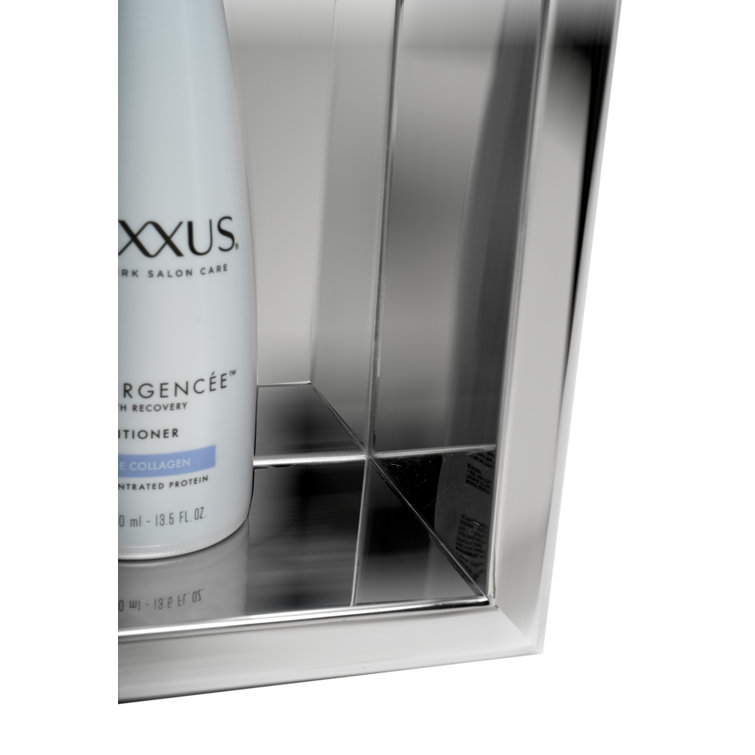 16" Polished Stainless Steel Square Shower Niche