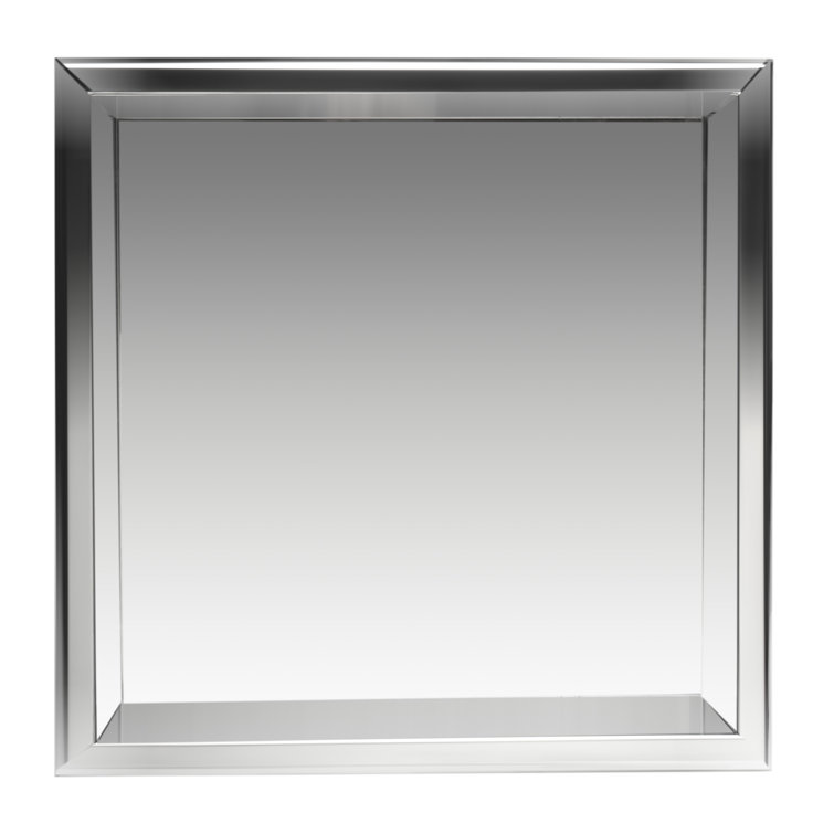 16" Polished Stainless Steel Square Shower Niche