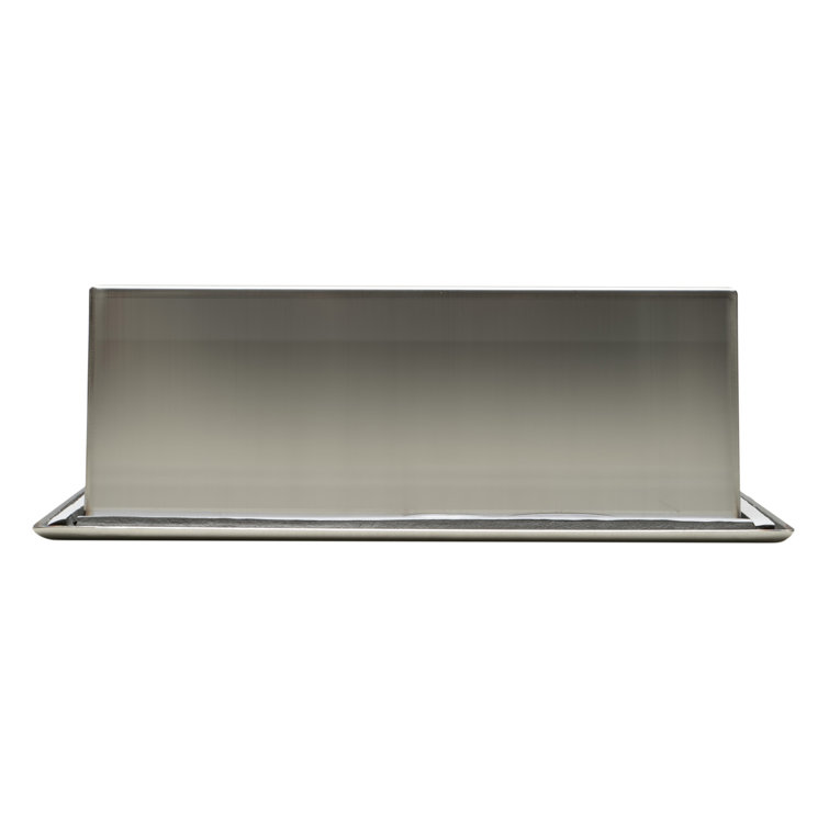 Brushed Stainless Steel Horizontal Shower Niche Shelf 24 x 12