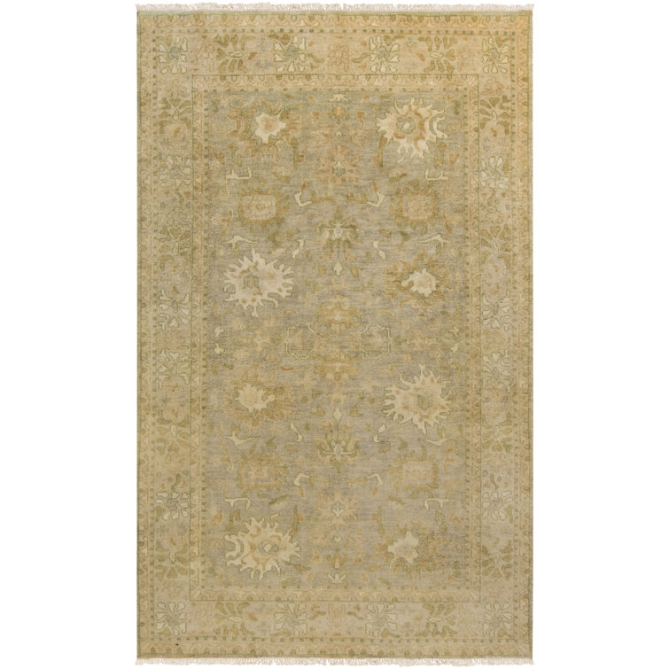 Ivory Hillcrest Hand-Knotted Wool Rectangular Rug