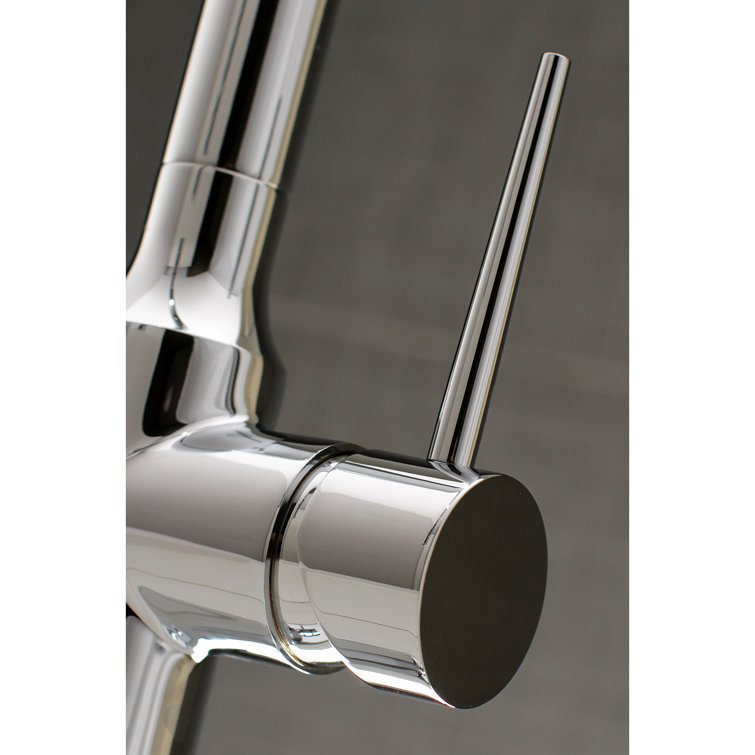 Polished Chrome Single-Handle Pull-Down Kitchen Faucet with Spray