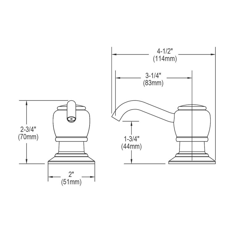 Lustrous Steel Compact Soap Dispenser