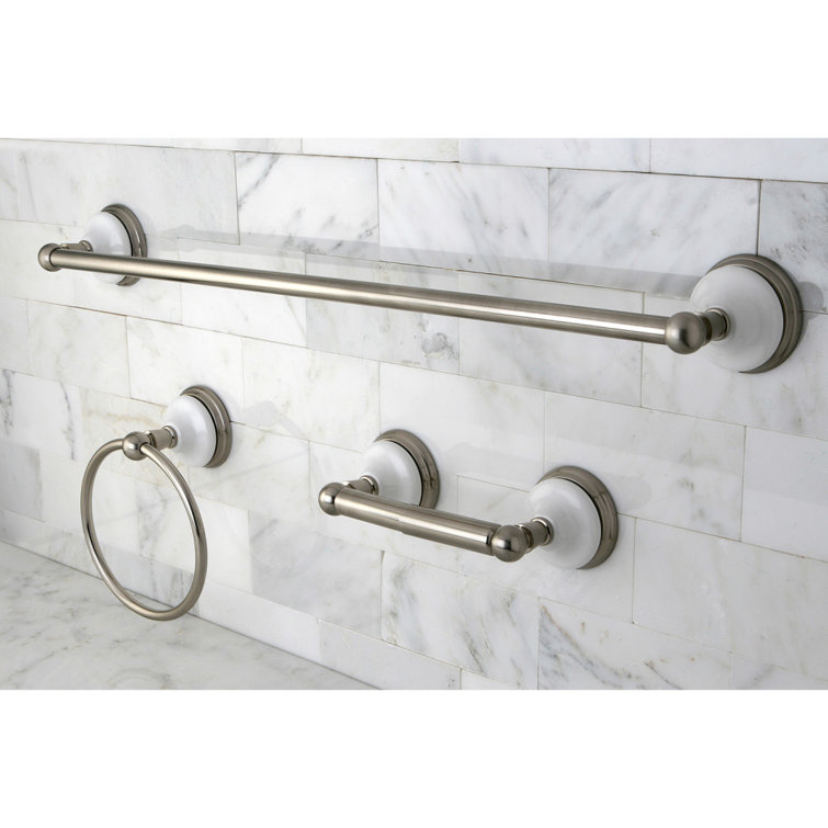 Victorian Brushed Nickel 3-Piece Bathroom Hardware Set