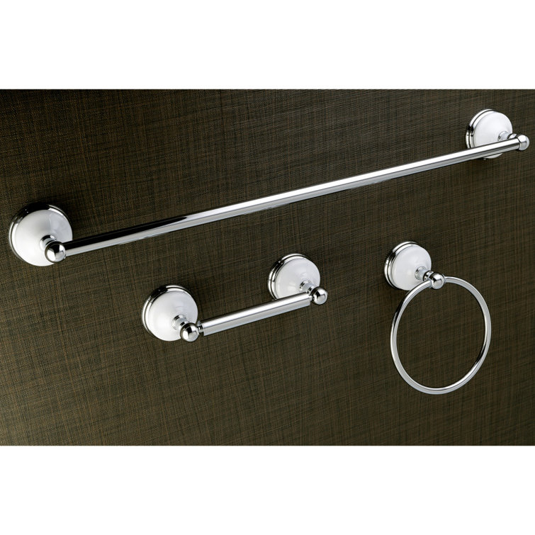 Victorian Polished Chrome 3-Piece Bathroom Hardware Set