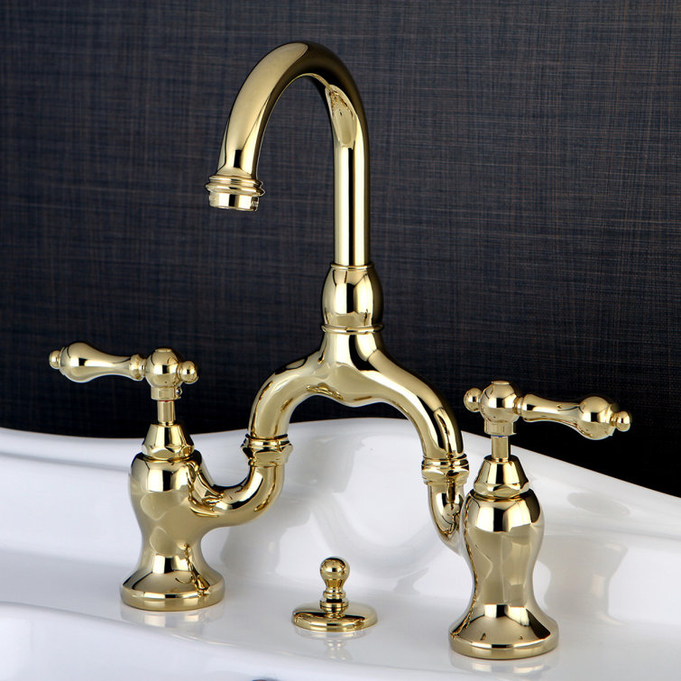 English Country Elegance Polished Brass Bathroom Faucet