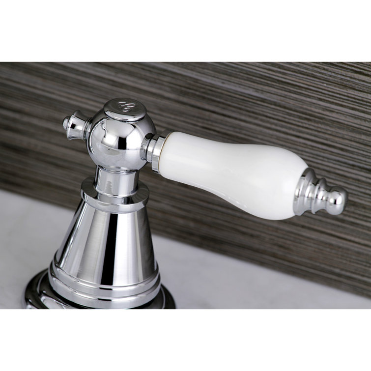 Polished Chrome Traditional Widespread Bathroom Faucet with Drain Assembly