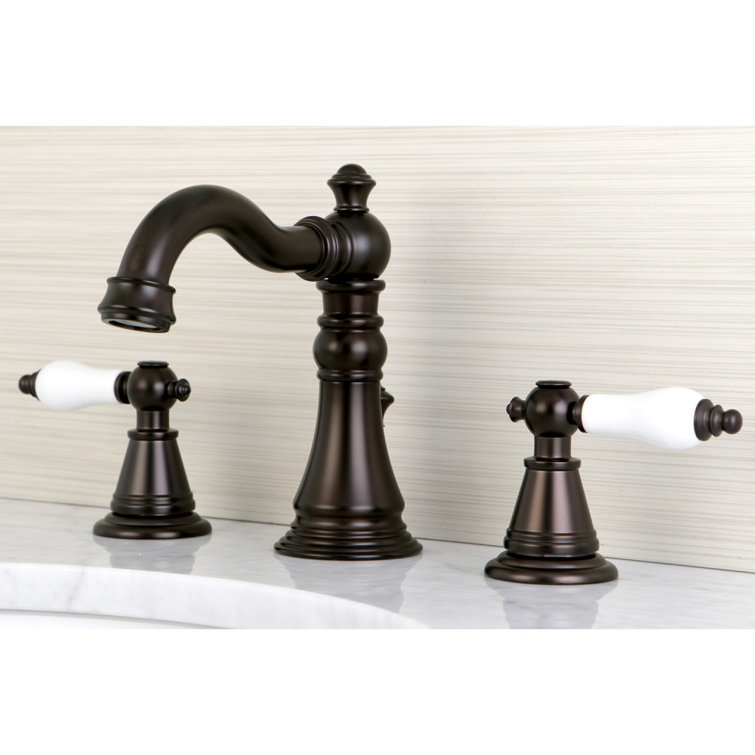 Elegant Traditional Oil Rubbed Bronze Widespread Bathroom Faucet