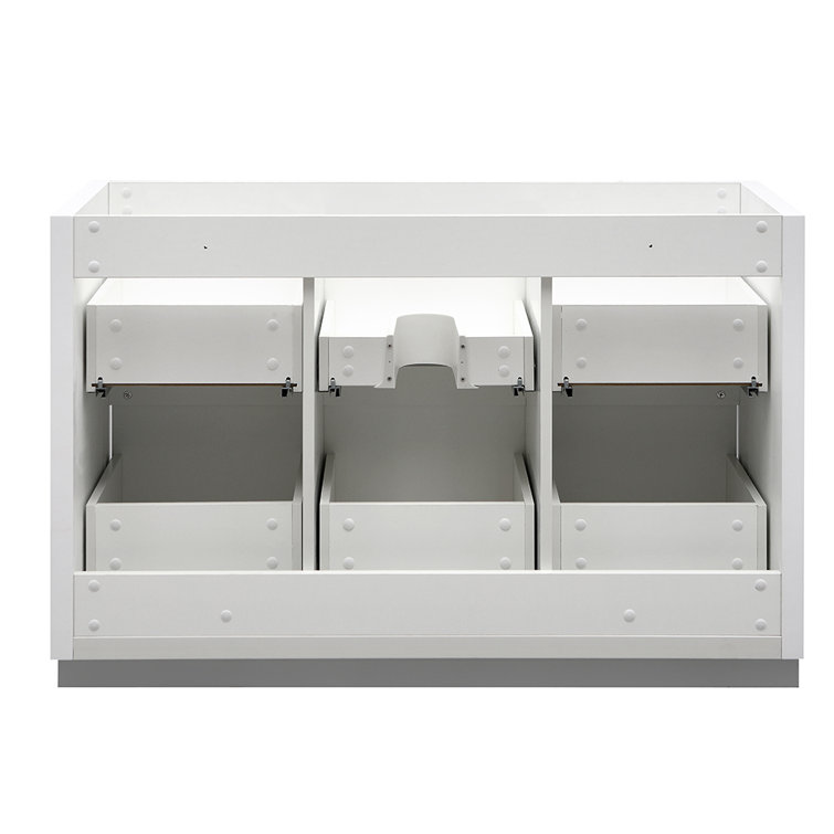 Glossy White 48" Modern Freestanding Bathroom Vanity Cabinet