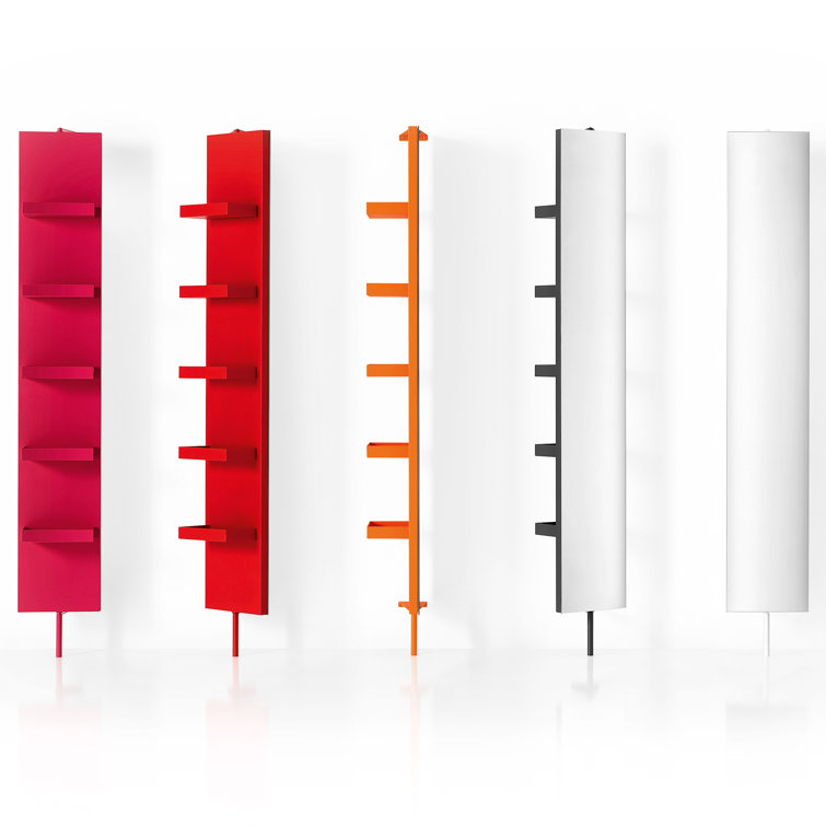 Arielle White Powder Coated Aluminum 5-Shelf Rotating Cabinet