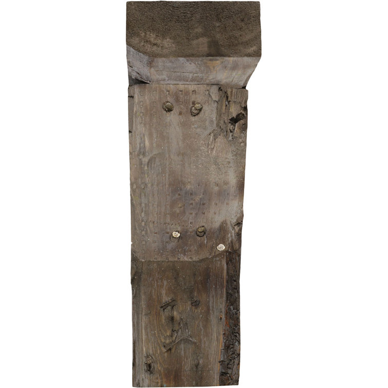 10" Gray Pine Barnwood Shelf Bracket