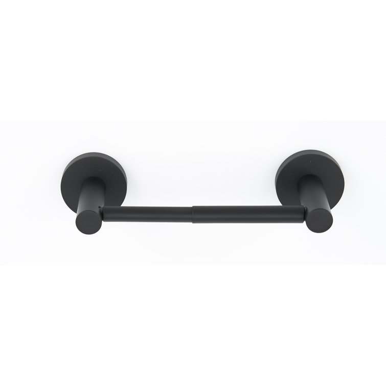Matte Black Contemporary Wall Mounted Toilet Paper Holder