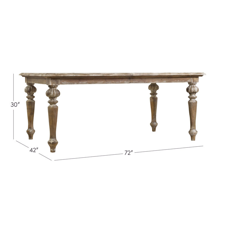 Farmhouse Extendable Rectangular Wood Dining Table
