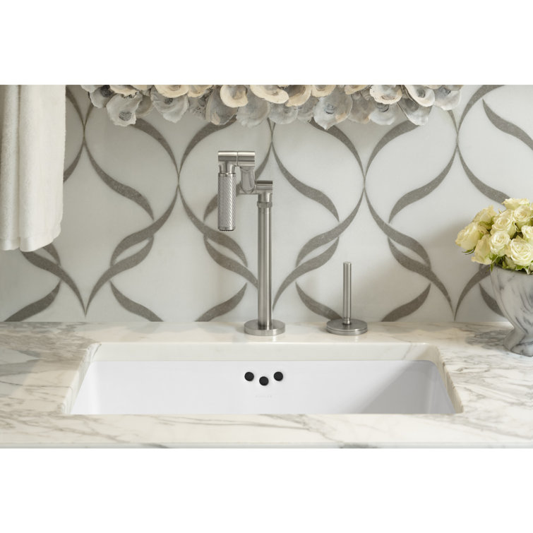 Kathryn Modern Retro White Porcelain Rectangular Undermount Sink