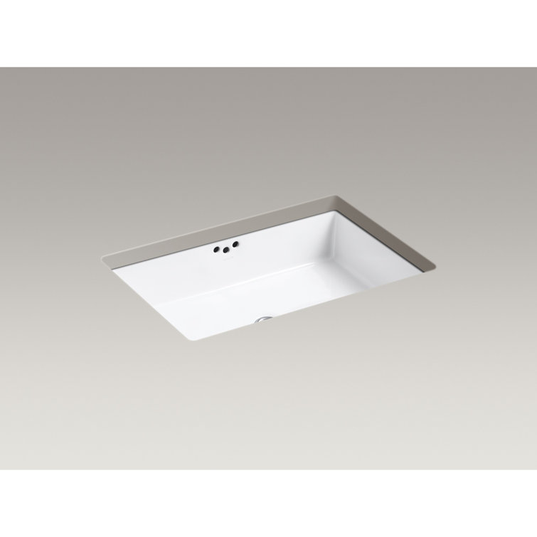 Kathryn Modern Retro White Porcelain Rectangular Undermount Sink