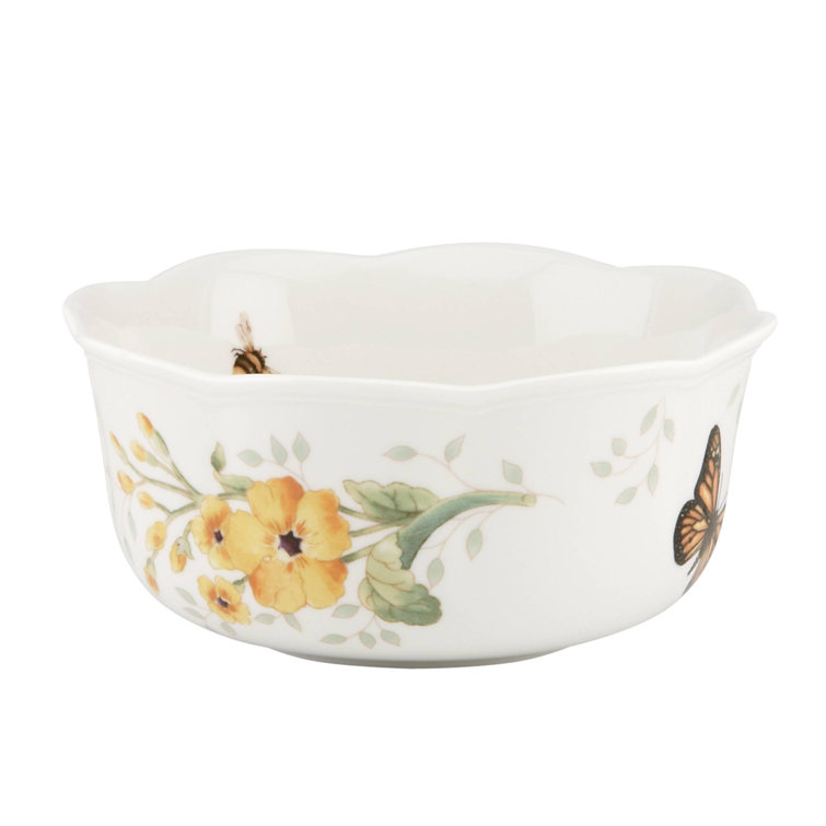 Butterfly Meadow Floral Ceramic Soup Bowl Set