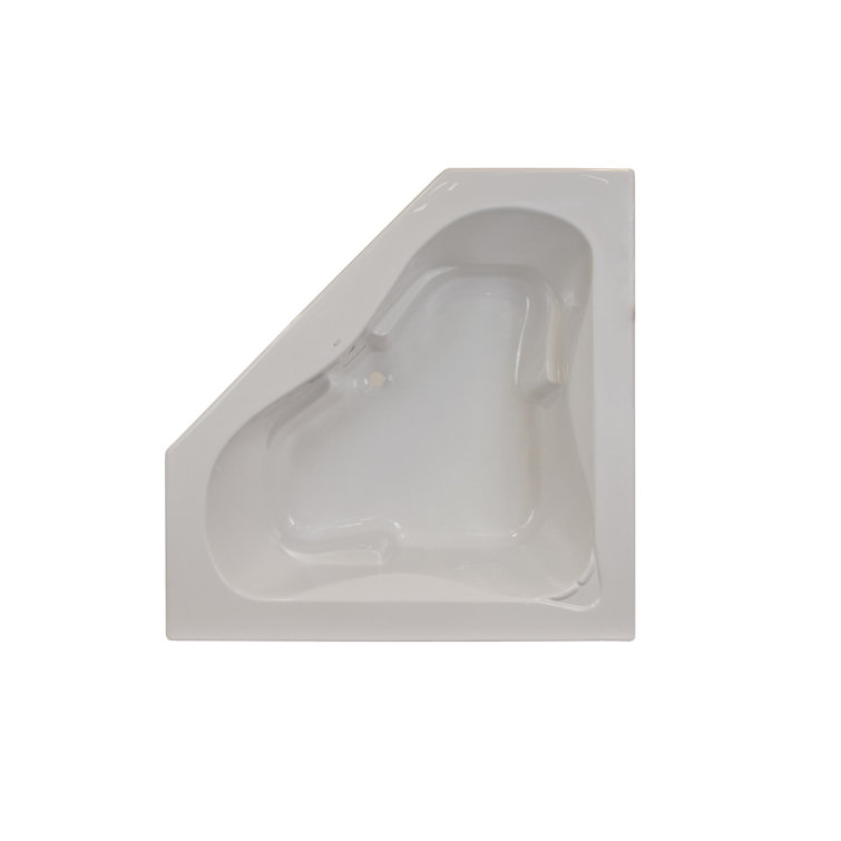 Signature 60" White Acrylic Corner Soaking Bathtub