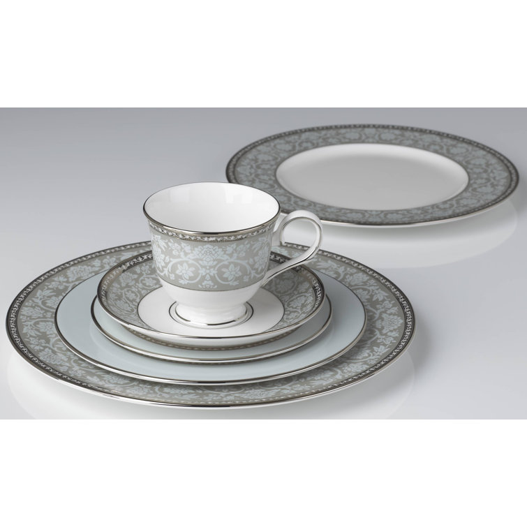 Lenox Westmore White and Blue Bone China 5-Piece Place Setting