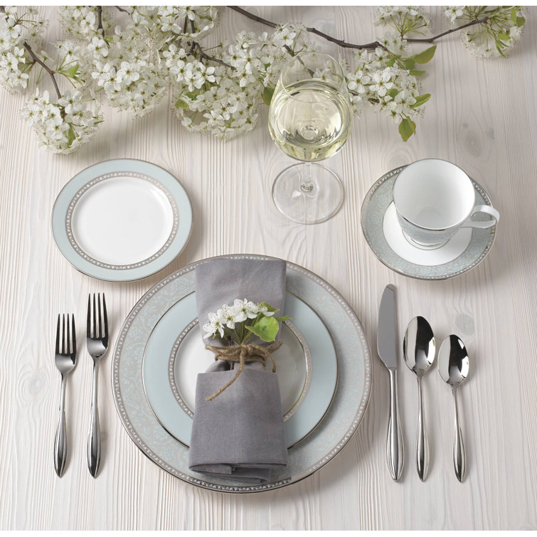 Lenox Westmore White and Blue Bone China 5-Piece Place Setting