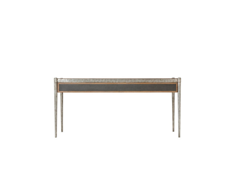 Echo Oak Parquetry Desk with Leather Writing Surface and Drawers