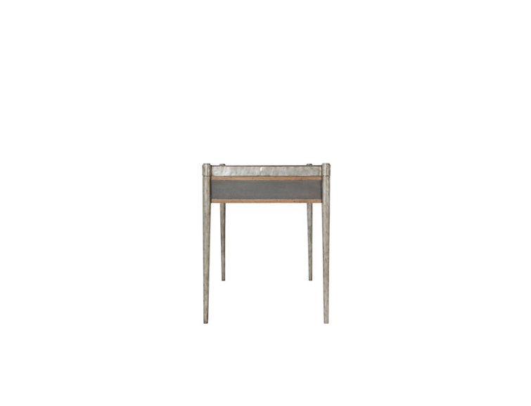 Echo Oak Parquetry Desk with Leather Writing Surface and Drawers
