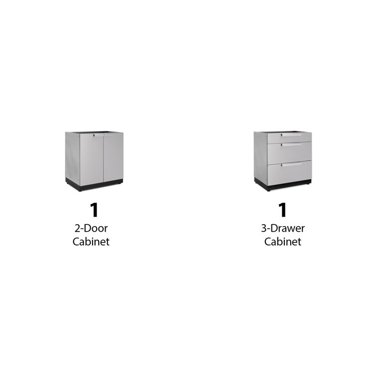 Stainless Steel Modular Outdoor Kitchen Cabinet Set with Drawers