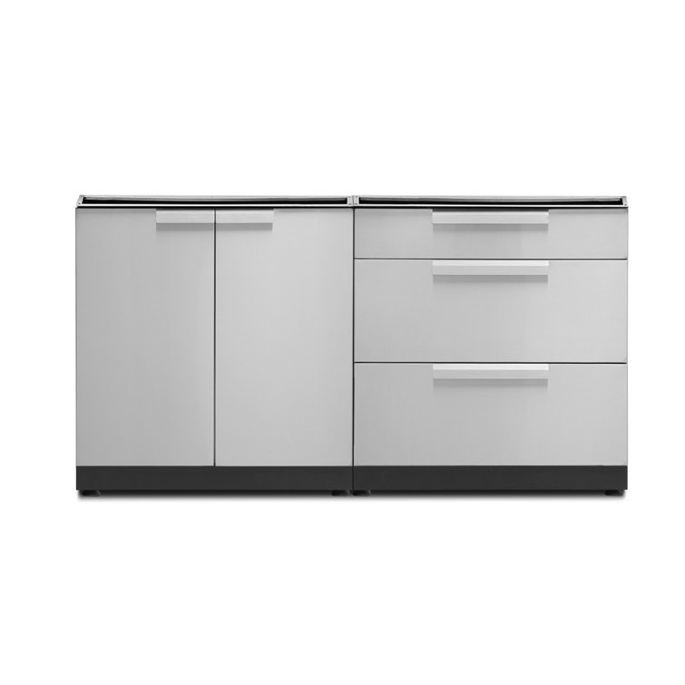 Stainless Steel Modular Outdoor Kitchen Cabinet Set with Drawers