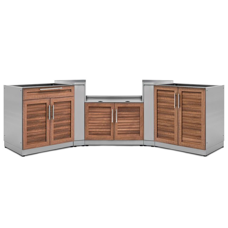 Stainless Steel 5-Piece Outdoor Kitchen Cabinet Set