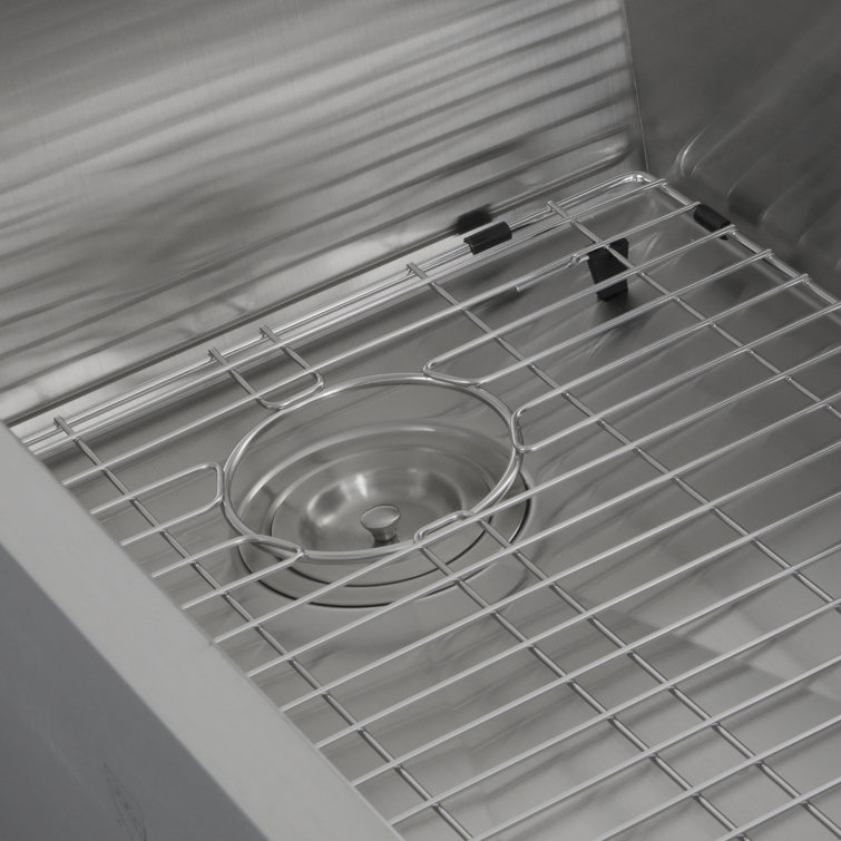 32'' Satin Stainless Steel Undermount Single Bowl Kitchen Sink