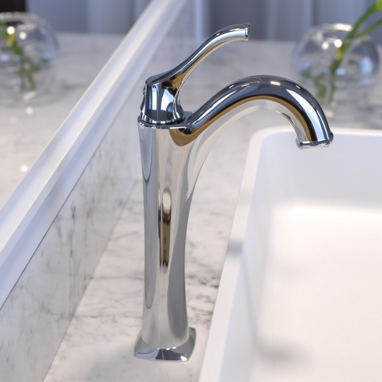 Elegant Arlo 12" Chrome Single-Handle Vessel Bathroom Faucet