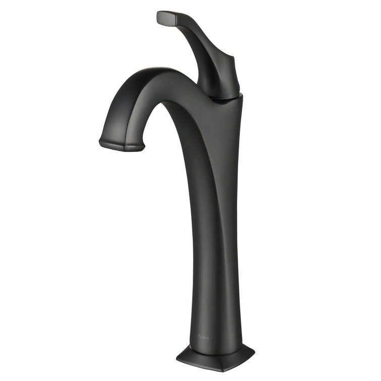 Eco-Friendly Contemporary Arlo Vessel Faucet in Matte Black