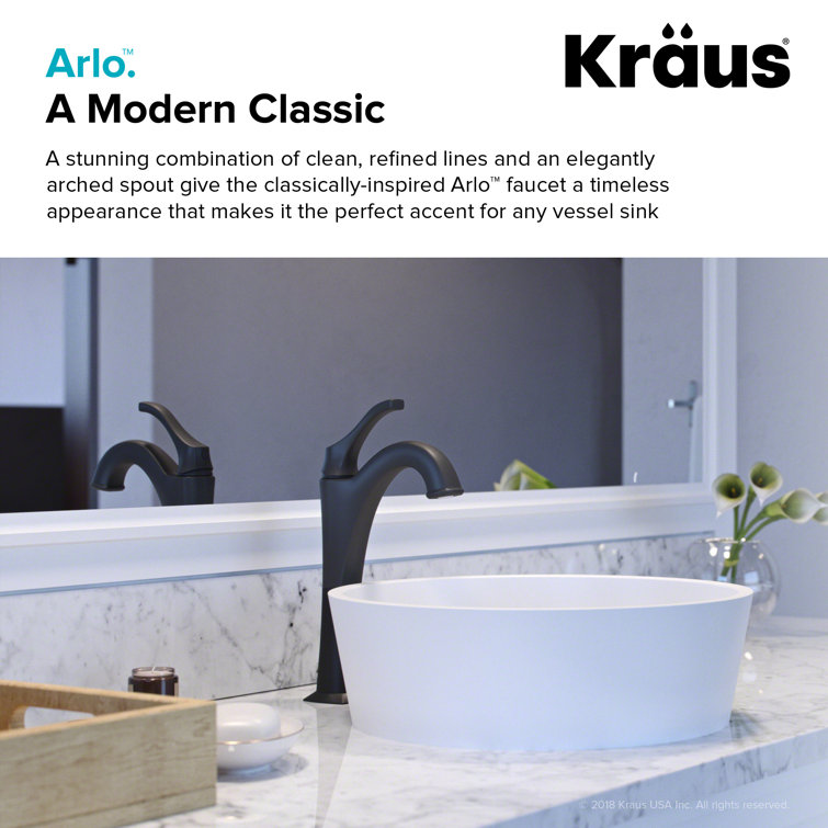 Eco-Friendly Arlo Single Hole Vessel Bathroom Faucet in Oil Rubbed Bronze