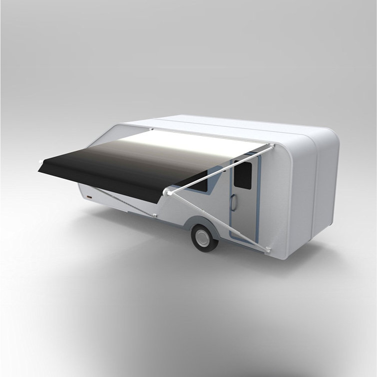 Black Fade Retractable RV and Patio Awning 10' x 8'