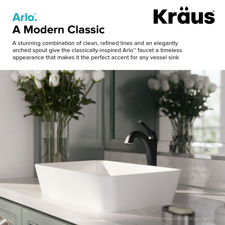 Eco-Friendly Arlo Single Hole Vessel Bathroom Faucet in Oil Rubbed Bronze