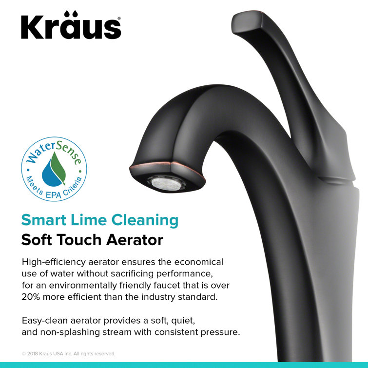 Eco-Friendly Arlo Single Hole Vessel Bathroom Faucet in Oil Rubbed Bronze