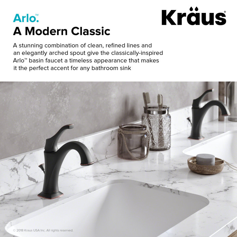 Arlo Oil Rubbed Bronze Single Handle Bathroom Faucet