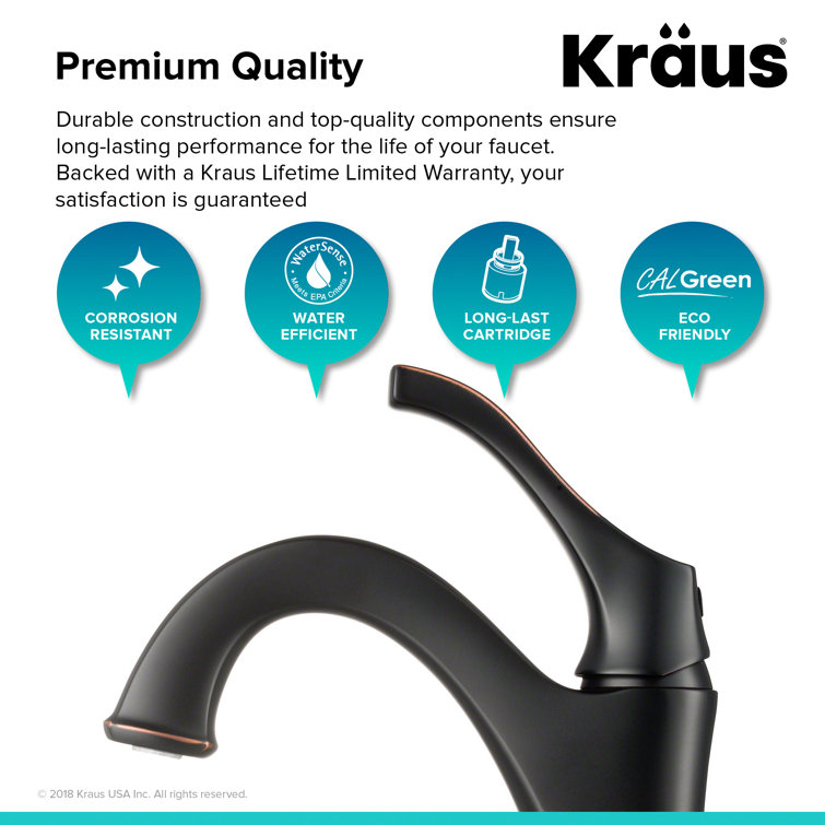 Arlo Oil Rubbed Bronze Single Handle Bathroom Faucet