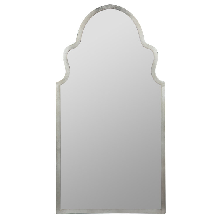 Leighton Arched Silver Leaf Grand Wall Mirror