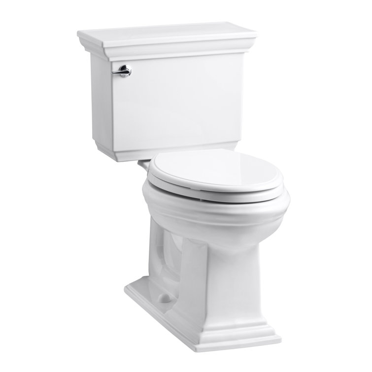 White High Efficiency Elongated Free Standing Toilet